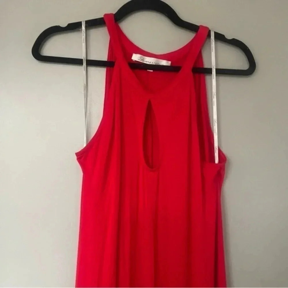 Lovers & Friends Keyhole Halter Maxi Slit Dress Size Medium - Picture 2 of 4